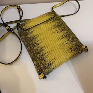 Vince Camuto Rilo Crossbody Leather Bag in pale yellow